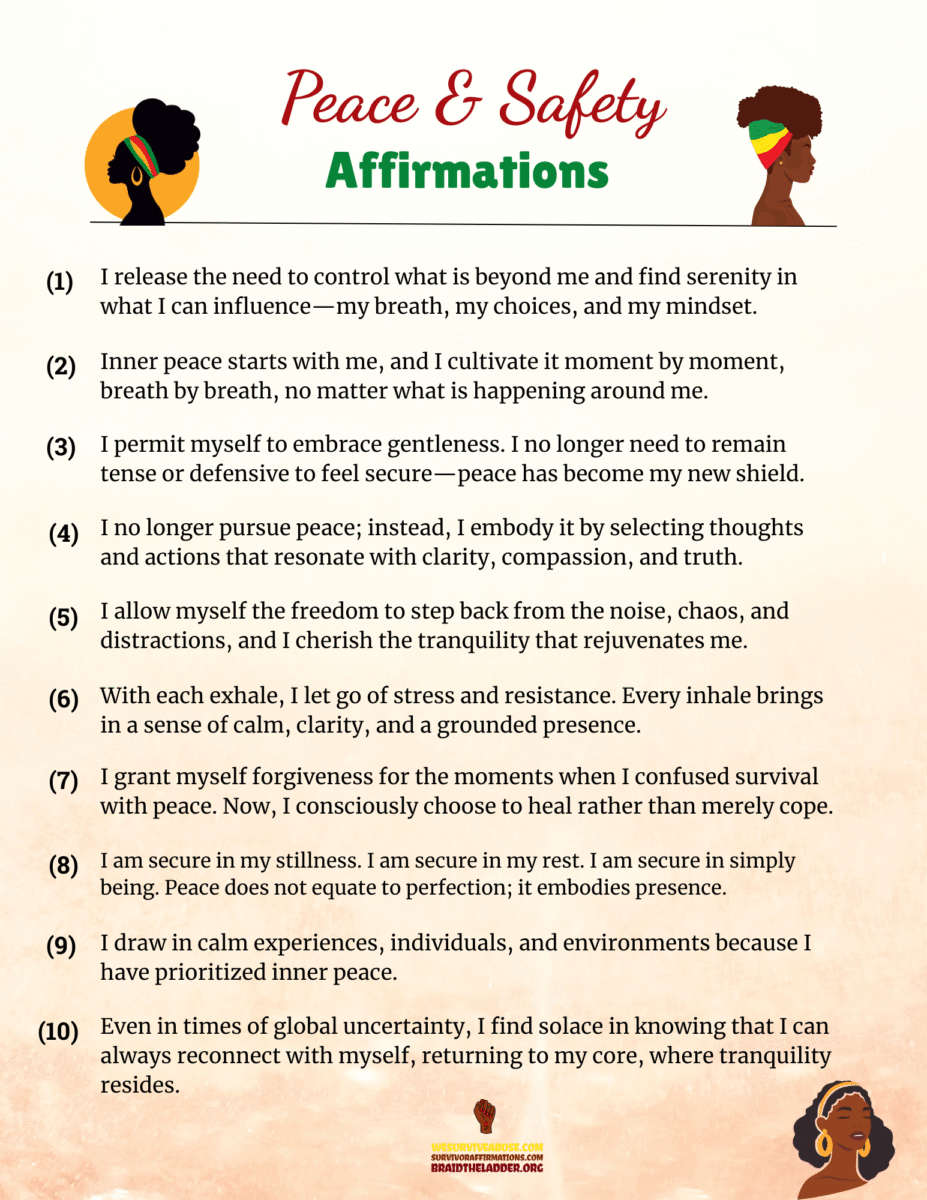 Peace and Safety Affirmations