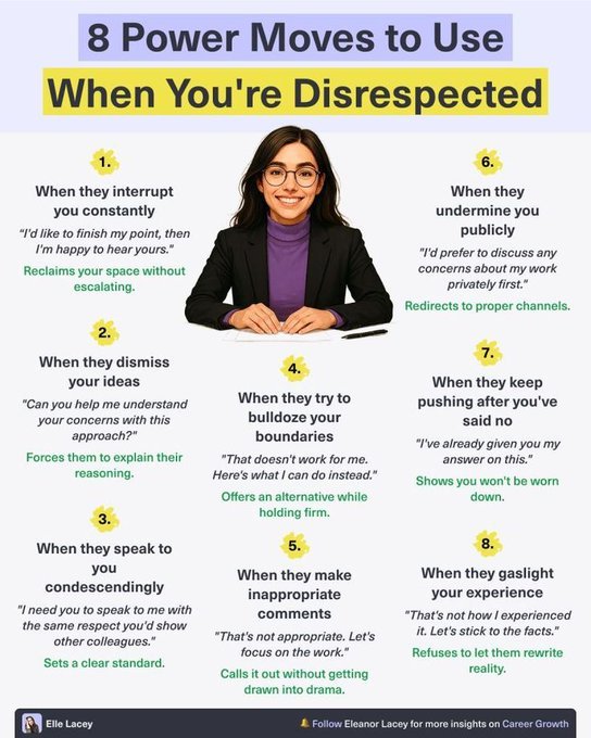 8 Power Moves to Use When You’re Disrespected from Elle Lacey