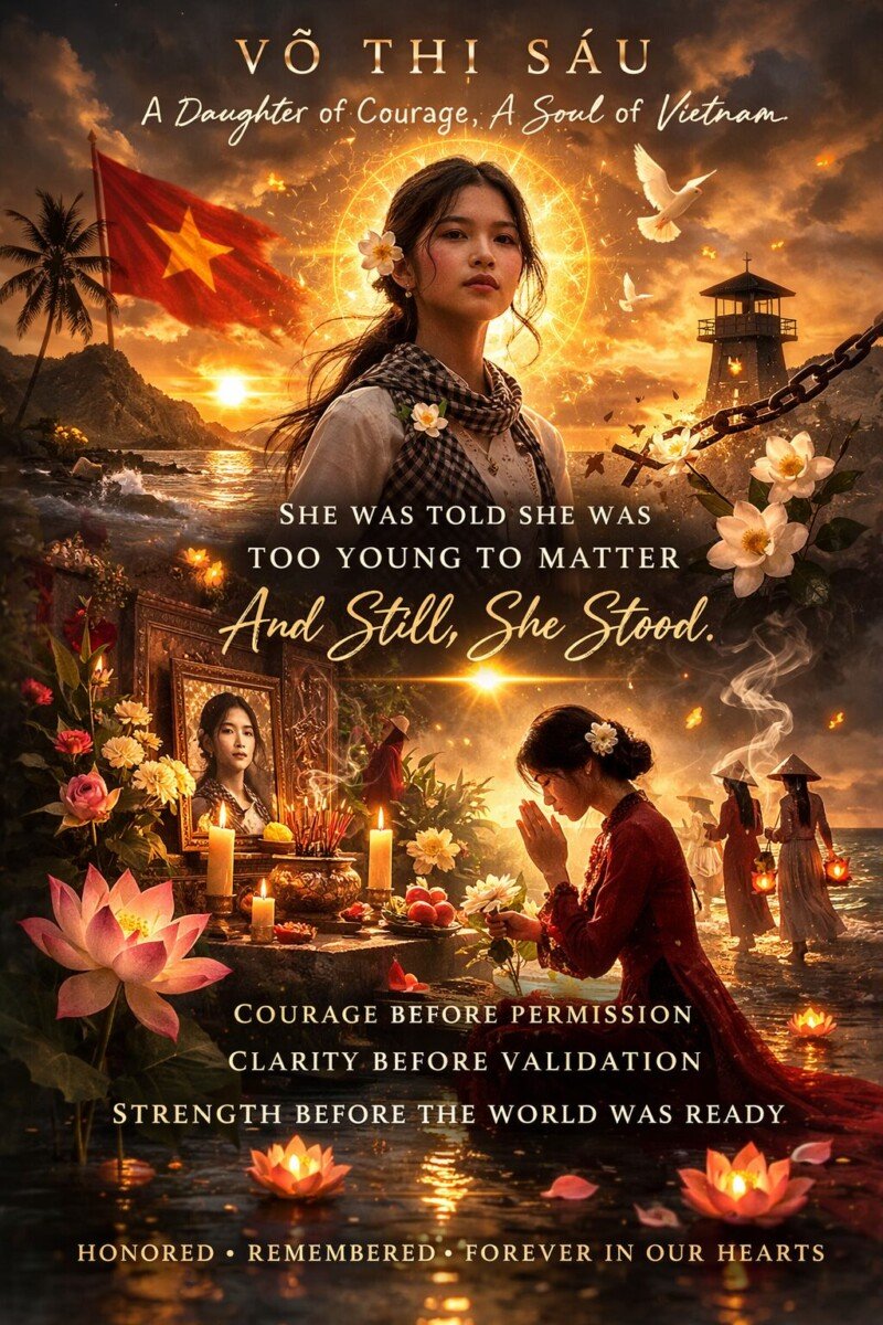 Võ Thị Sáu: 🌿She Was Young. And Still… She Stood.