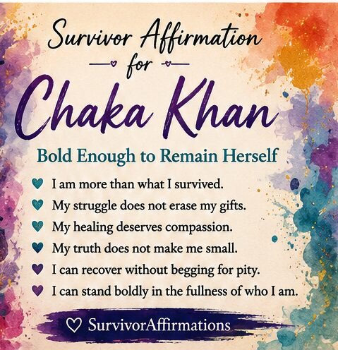 Survivor Affirmation: For Chaka Khan, Bold Enough to Remain Herself Survivor Affirmation: For Chaka Khan, Bold Enough to Remain Herself